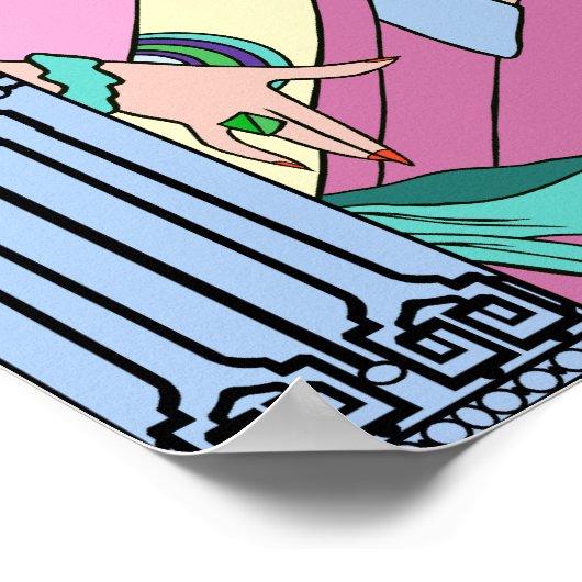 Shelby, Lady in Blue and Pink uit 1930 Poster (Hoek)