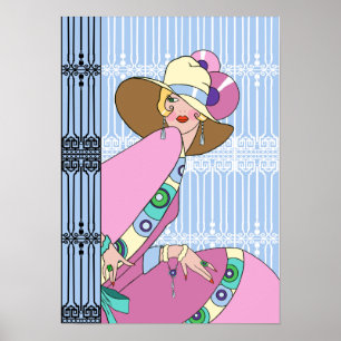 Shelby, Lady in Blue and Pink uit 1930 Poster
