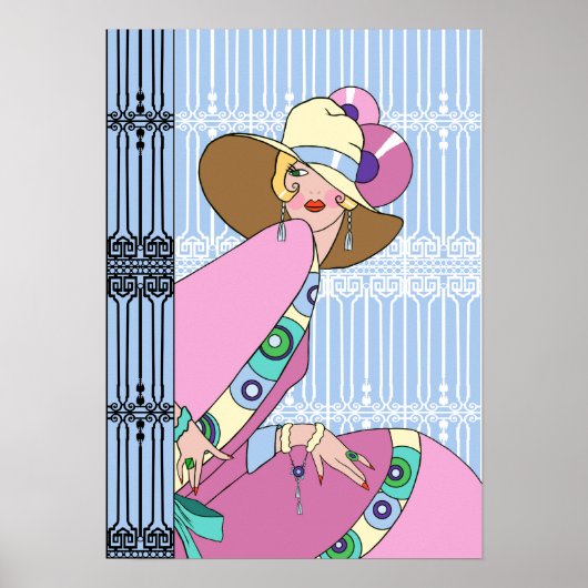 Shelby, Lady in Blue and Pink uit 1930 Poster (Voorkant)