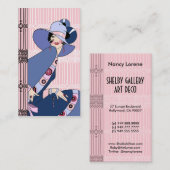 Shelby, Lady in Pink and Blue uit 1930 Visitekaartje (Voorkant / Achterkant)