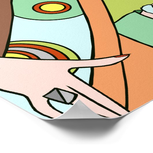 Shelby, Lady uit 1920 in Kiwi en Brown Poster (Hoek)