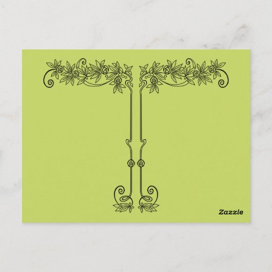 Shelby, Lady uit 1930 in Kiwi en Brown Briefkaart (Achterkant)