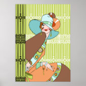 Shelby, Lady uit 1930 in Kiwi en Brown Poster (Voorkant)