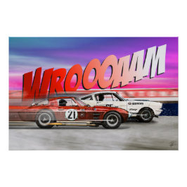 Shelby Mustang vs Stingray Grand Sport Perfect Poster