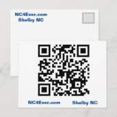 Shelby NC Briefkaart (Voorkant / Achterkant)