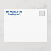Shelby NC Briefkaart (Achterkant)