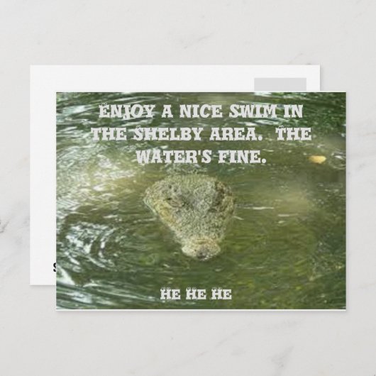 Shelby NC Briefkaart (Voorkant / Achterkant)