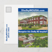 Shelby NC Historic Briefkaart (Voorkant / Achterkant)