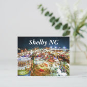 Shelby NC Huis van Cleveland County Fair Briefkaart (Staand voorkant)