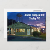 Shelby NC North Carolina Briefkaart Alston Bridges (Voorkant / Achterkant)