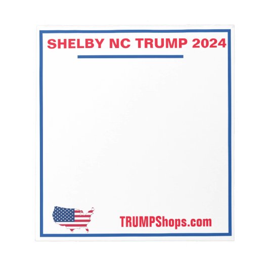 SHELBY NC TRUMP 2024 Notitieblok (Voorkant)