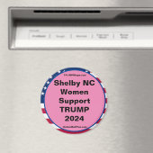 Shelby NC Vrouwen Ondersteuning TRUMP 2024 Koelkas Magneet (Insitu (Vaatwasser))