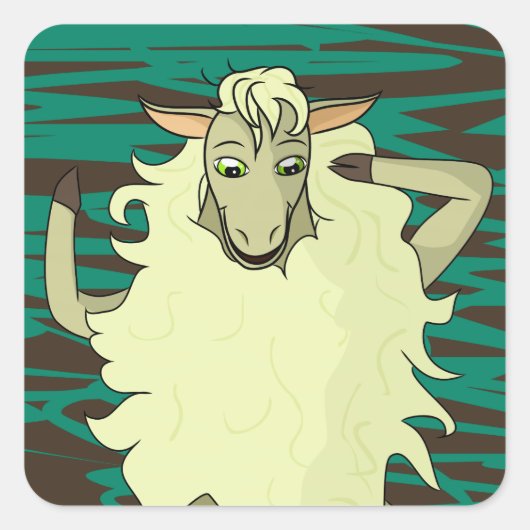 Shelby Sheep Vierkante Sticker (Voorkant)