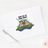 Shelby The Swamp Man - Hier gaan we Paw Paw Ronde Sticker (Envelop)