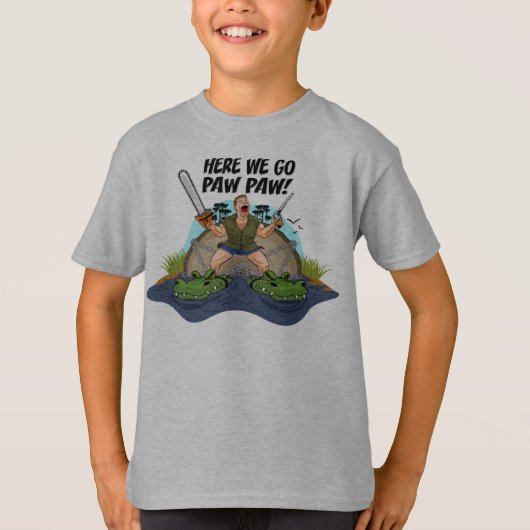 Shelby The Swamp Man - Hier gaan we Paw Paw T-shirt (Voorkant)