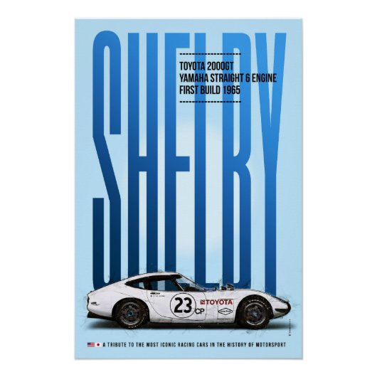 Shelby Toyota 2000GT Tribute Perfect Poster (Voorkant)