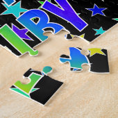 "SHELBY" Voornaam, geun "HAPPY BIRTHDAY" Legpuzzel (Zijkant)