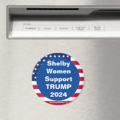 Shelby Vrouwen Ondersteuning TRUMP 2024 Patriottis Magneet (Insitu (Vaatwasser))