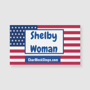 Shelby Woman patriottic Card