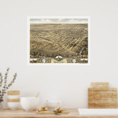 Shelbyville, IL Panoramic Map - 1869 Poster (Keuken)