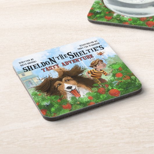 Sheldon de Sheltie Bier Onderzetter (Linkerzijde)