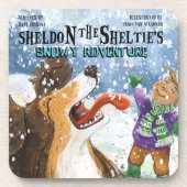Sheldon de Sheltie Bier Onderzetter (Voorkant)
