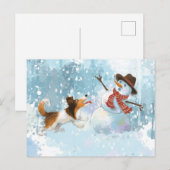 Sheldon de Sheltie en de Sneeuwman Briefkaart (Voorkant / Achterkant)
