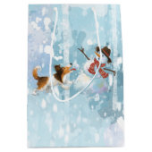 Sheldon de Sheltie en de Sneeuwman Medium Cadeauzakje (Voorkant)