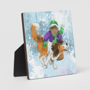 Sheldon de Sheltie en zijn jongen Fotoplaat