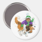 Sheldon de Sheltie en zijn jongen Magneet (Voorkant / Achterkant)