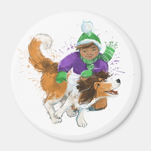 Sheldon de Sheltie en zijn jongen Magneet (Voorkant)