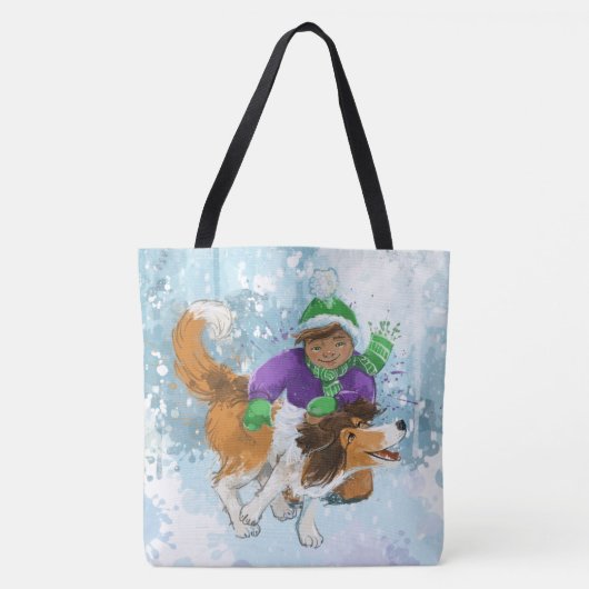 Sheldon de Sheltie en Zijn Jongen Tote Bag (Voorkant)