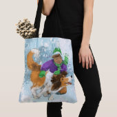 Sheldon de Sheltie en Zijn Jongen Tote Bag (Dichtbij)