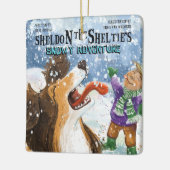 Sheldon de Sheltie Keramisch Ornament (Links)