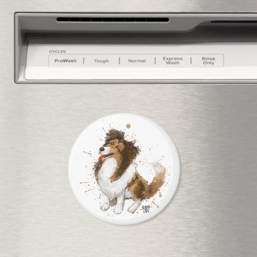 Sheldon de Sheltie Magneet (Insitu (Vaatwasser))