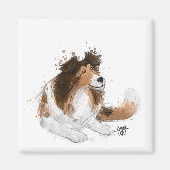Sheldon de Sheltie Magneet (Voorkant)