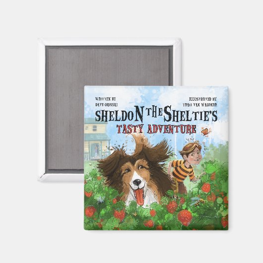 Sheldon de Sheltie Magneet (Voorkant / Achterkant)