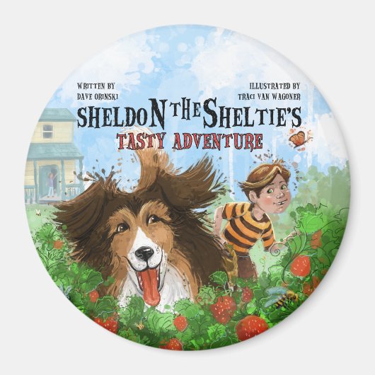 Sheldon de Sheltie Magneet (Voorkant)