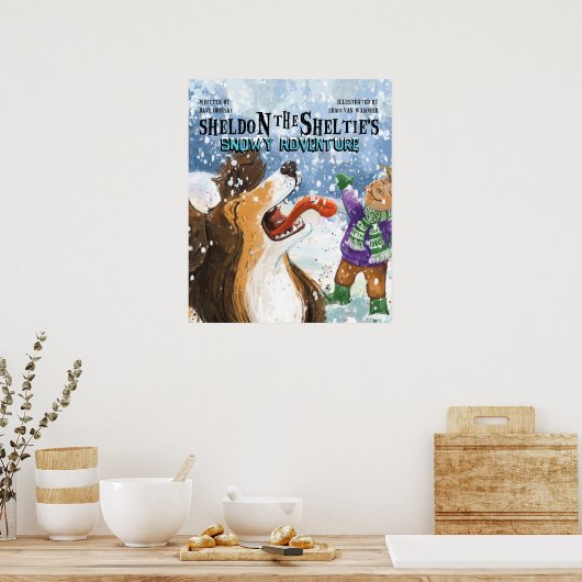 Sheldon de Sheltie Poster (Keuken)
