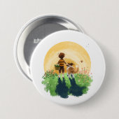 Sheldon de Sheltie Ronde Button 7,6 Cm (Voorkant /achterkant)