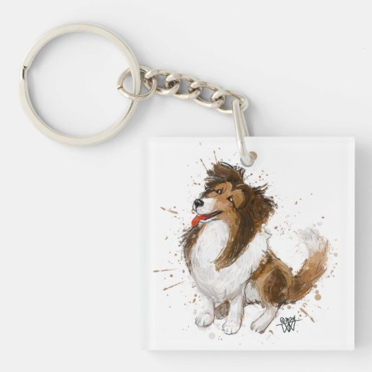 Sheldon de Sheltie Sleutelhanger (voorkant)