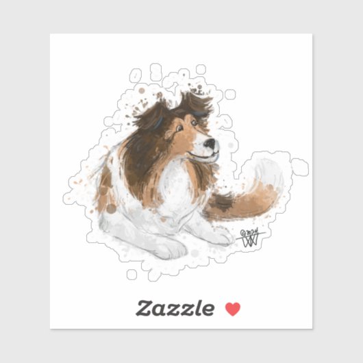 Sheldon de Sheltie Sticker (Vel)