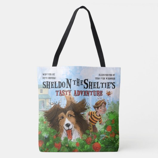 Sheldon de Sheltie Tote Bag (Voorkant)