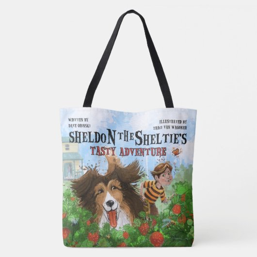 Sheldon de Sheltie Tote Bag (Achterkant)