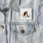 Sheldon de Sheltie Vierkante Button 5,1 Cm (In situ)