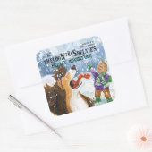 Sheldon de Sheltie Vierkante Sticker (Envelop)