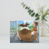 Sheldon en David ontspannen Briefkaart (Staand voorkant)