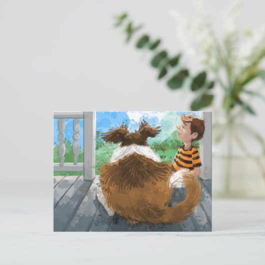 Sheldon en David ontspannen Briefkaart (Staand voorkant)