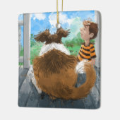 Sheldon en David ontspannen Keramisch Ornament (Links)