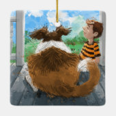 Sheldon en David ontspannen Keramisch Ornament (Achterkant)